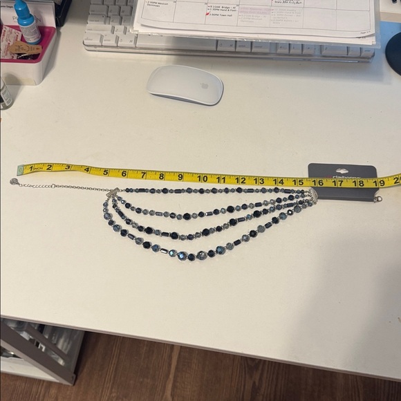 🎉 Host Pick-New, Claiborne Blue crystal Necklace with Earrings 🎉 - Picture 4 of 4